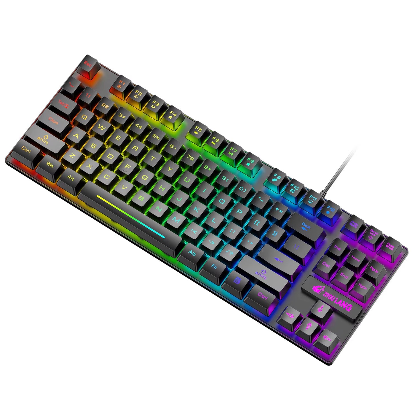 K16 PC Keyboard Waterproof Portable Gaming Keyboard Mechanical Feel Backlit Ergonomics Colorful Computer Accessories