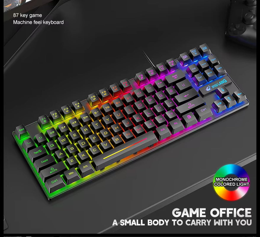 K16 PC Keyboard Waterproof Portable Gaming Keyboard Mechanical Feel Backlit Ergonomics Colorful Computer Accessories