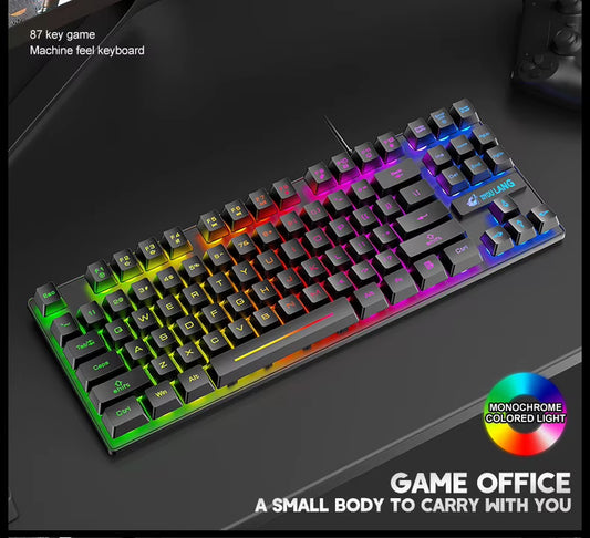 K16 PC Keyboard Waterproof Portable Gaming Keyboard Mechanical Feel Backlit Ergonomics Colorful Computer Accessories