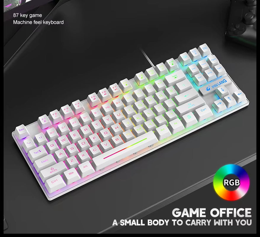 K16 PC Keyboard Waterproof Portable Gaming Keyboard Mechanical Feel Backlit Ergonomics Colorful Computer Accessories